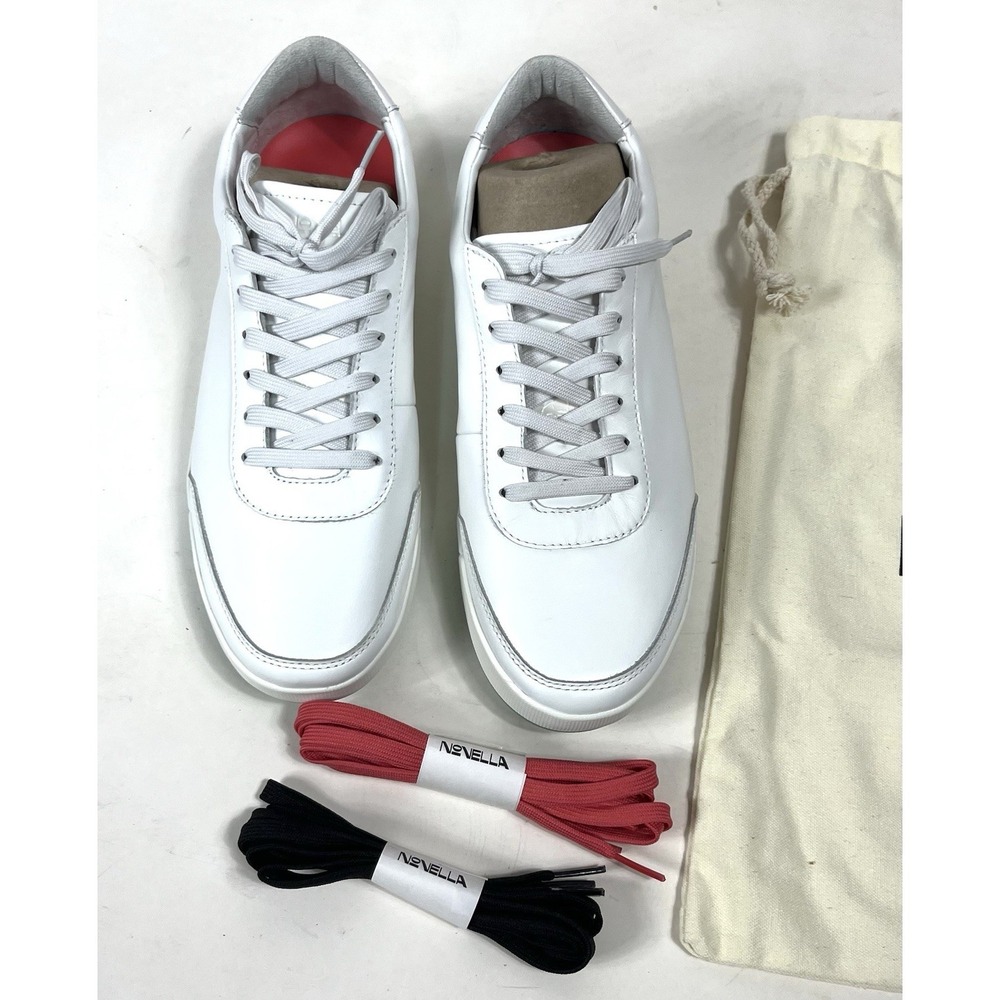 Novella "The Preface" White Lace-Up Sneakers NEW Men's 9 | Women's 10.5